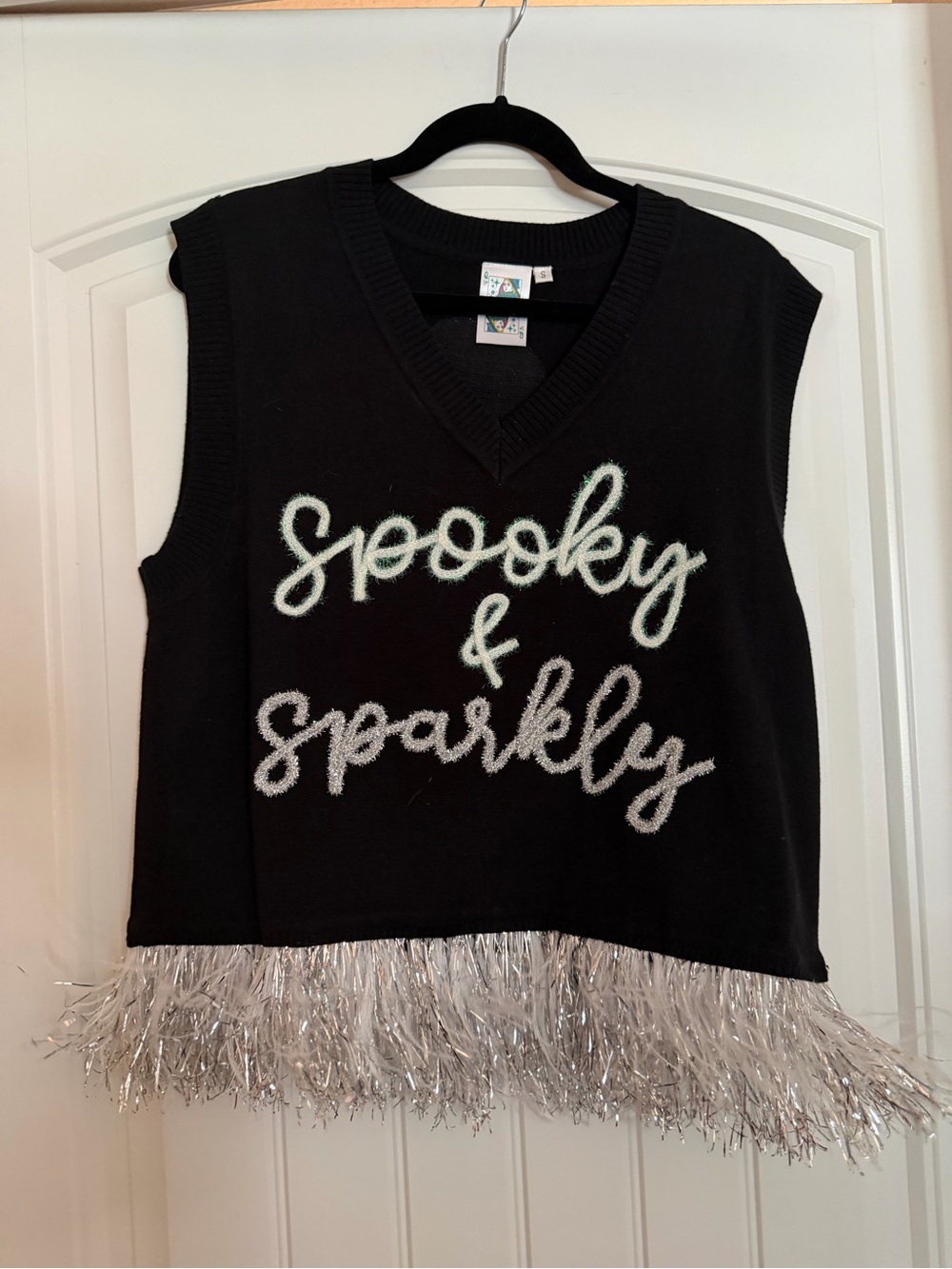 Queen of sparkles Halloween ‘Spooky & Sparkly' Sleeveless Sweater Vest